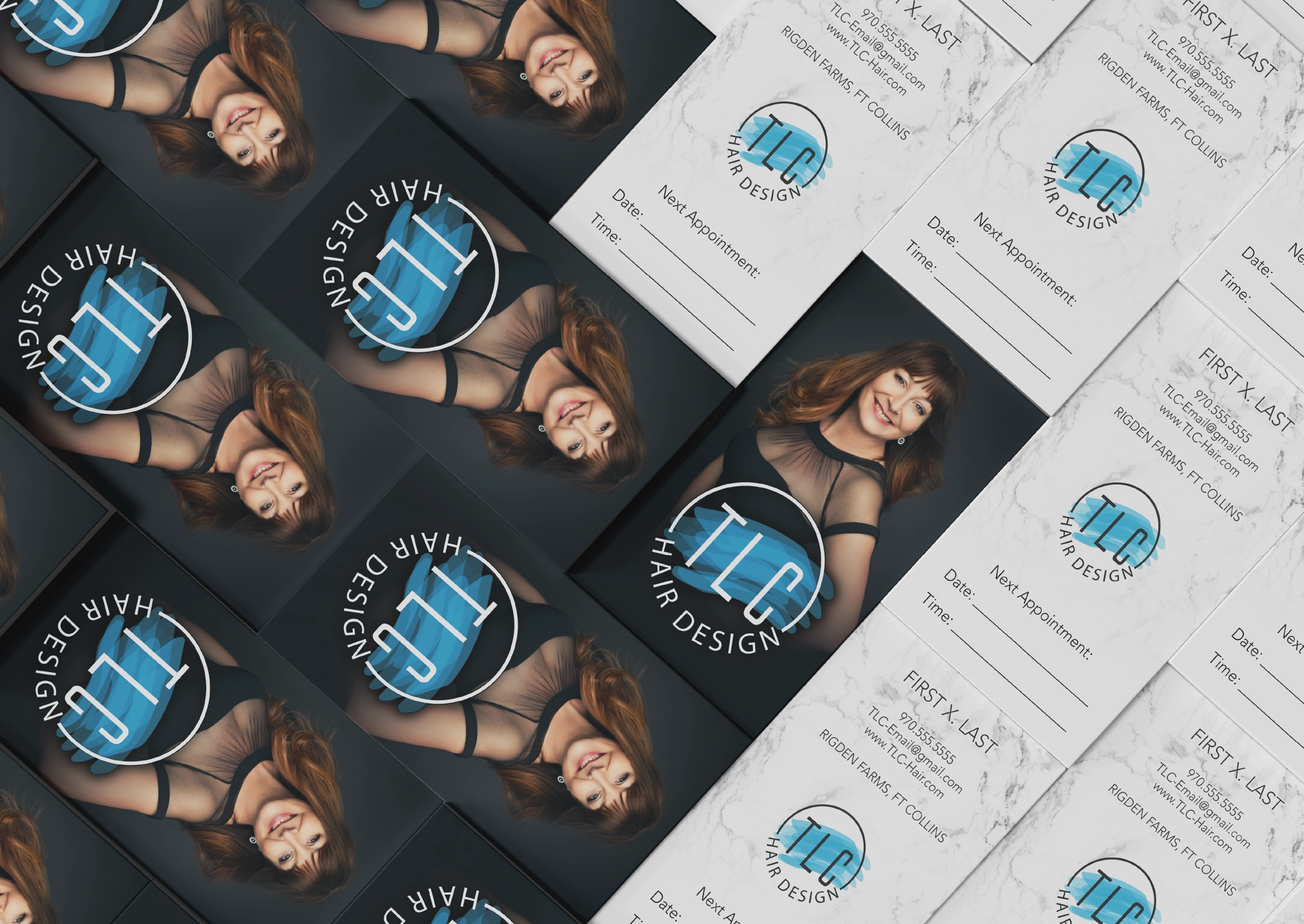 TLC Hair Salon Business Card Setup